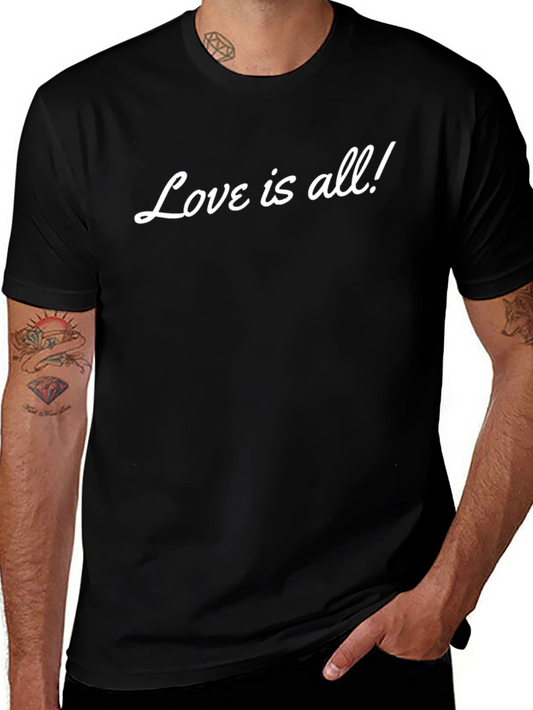 Camiseta Negra Love is all! para Hombre