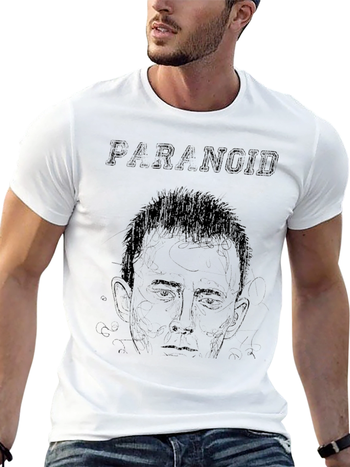 Camiseta Negra Paranoid Hombre