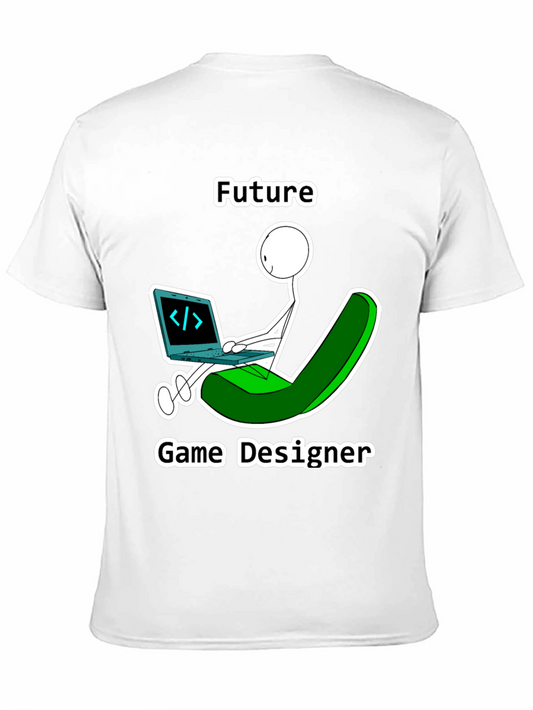 Camiseta Negra Futuro Diseñador de Juegos Hombre
