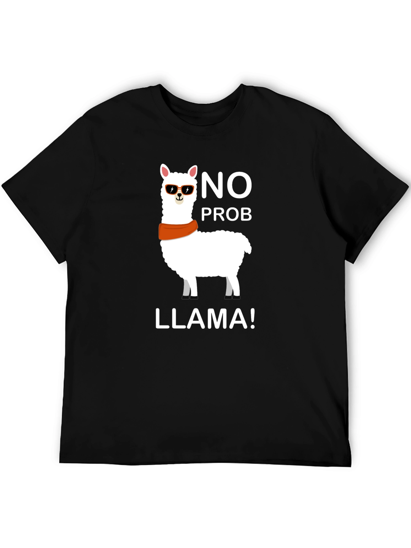 Camiseta Negra con Llama Cool - Sin Problema Llama