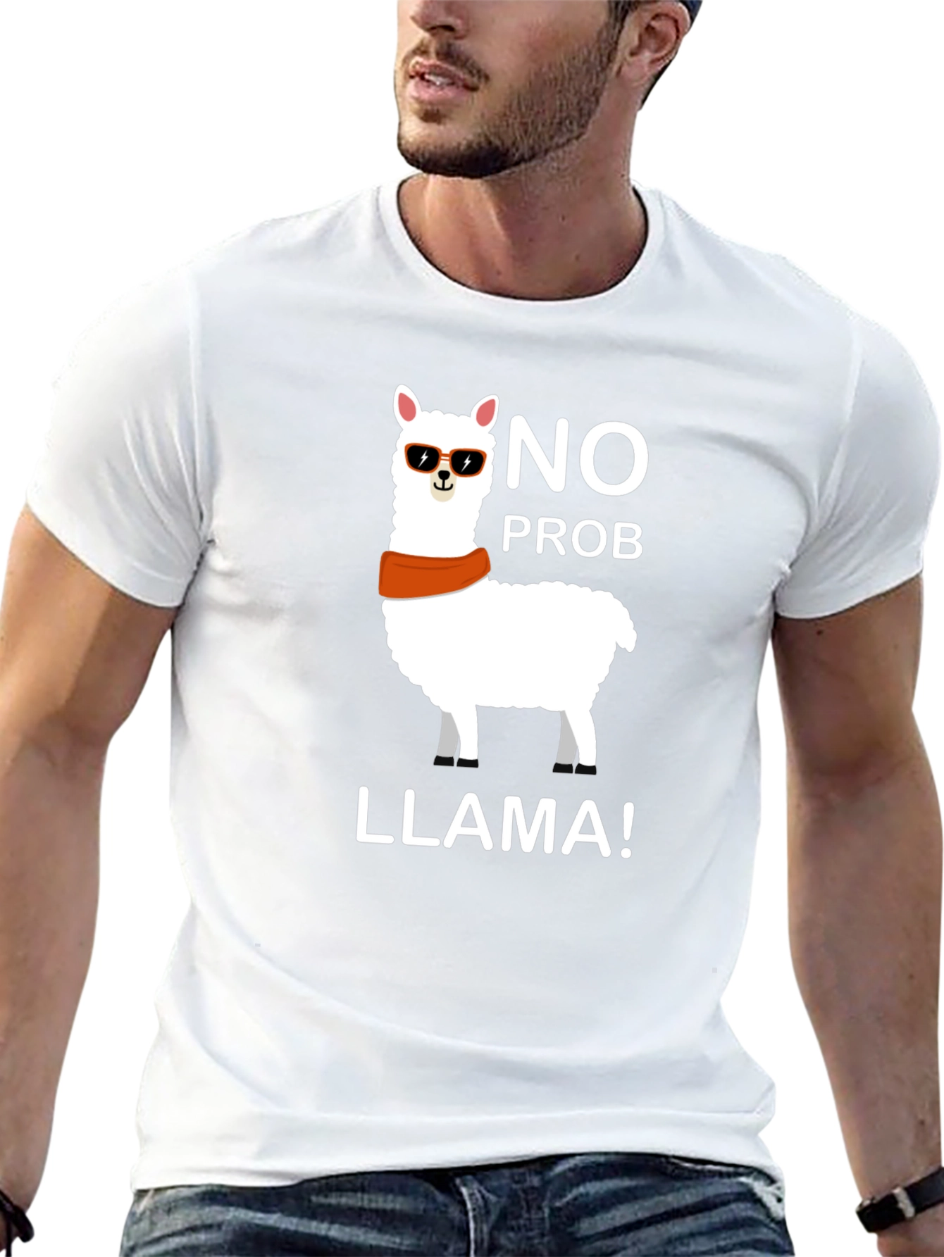 Camiseta Negra con Llama Cool - Sin Problema Llama