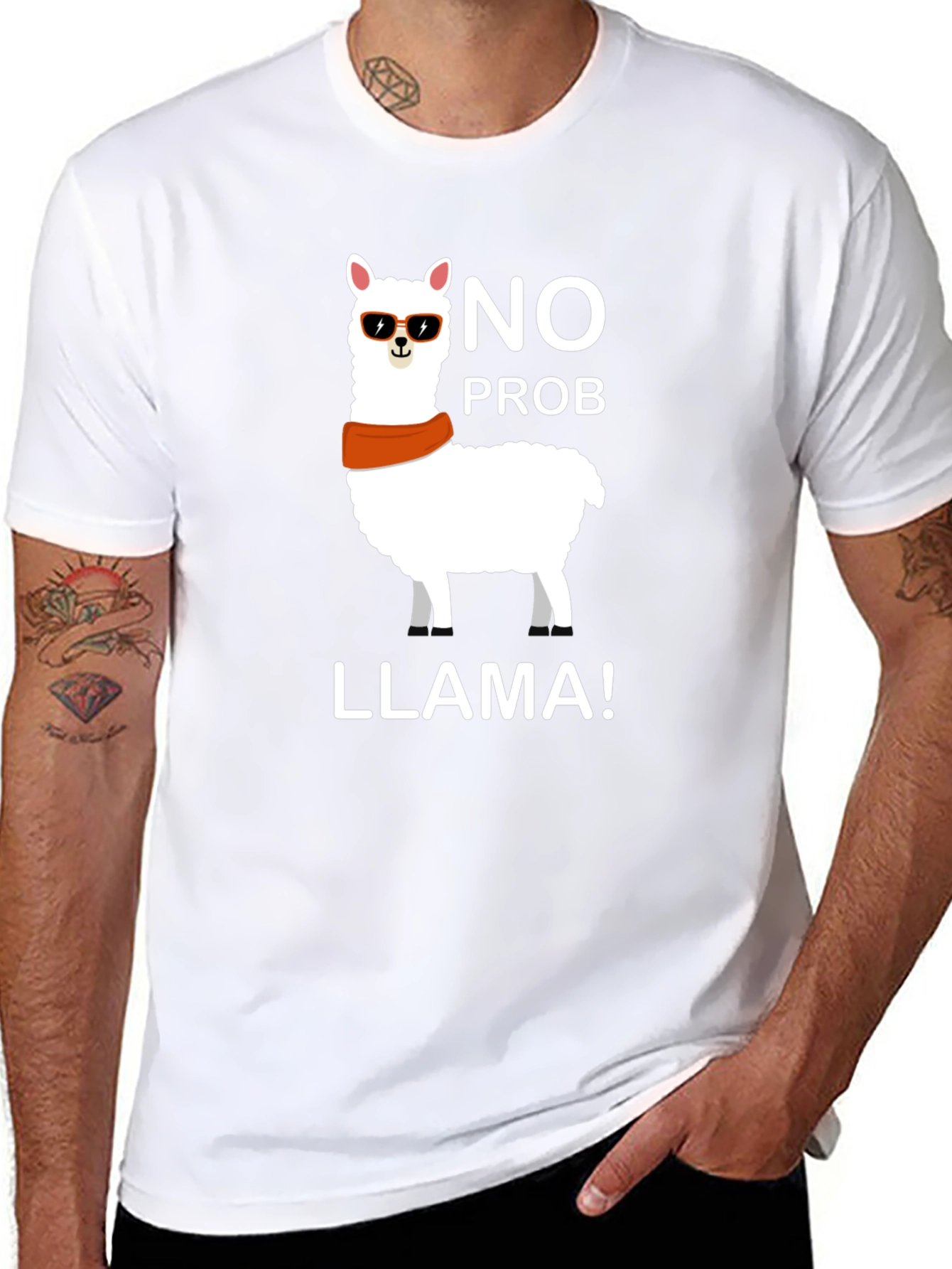 Camiseta Negra con Llama Cool - Sin Problema Llama
