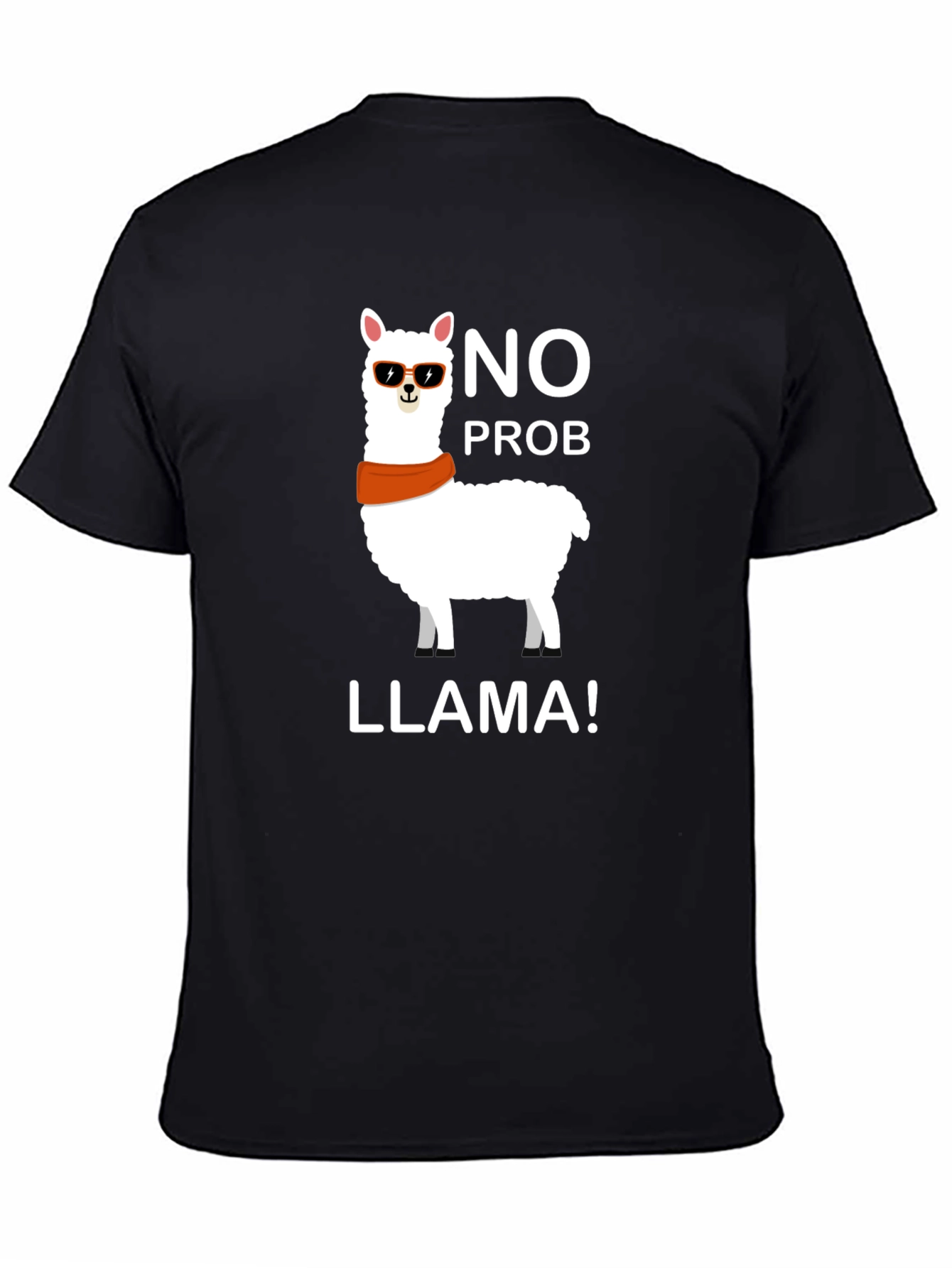 Camiseta Negra con Llama Cool - Sin Problema Llama