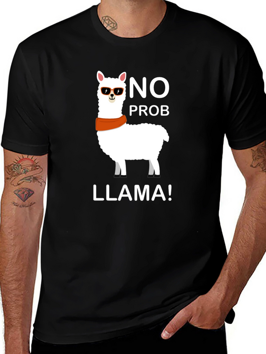 Camiseta Negra con Llama Cool - Sin Problema Llama