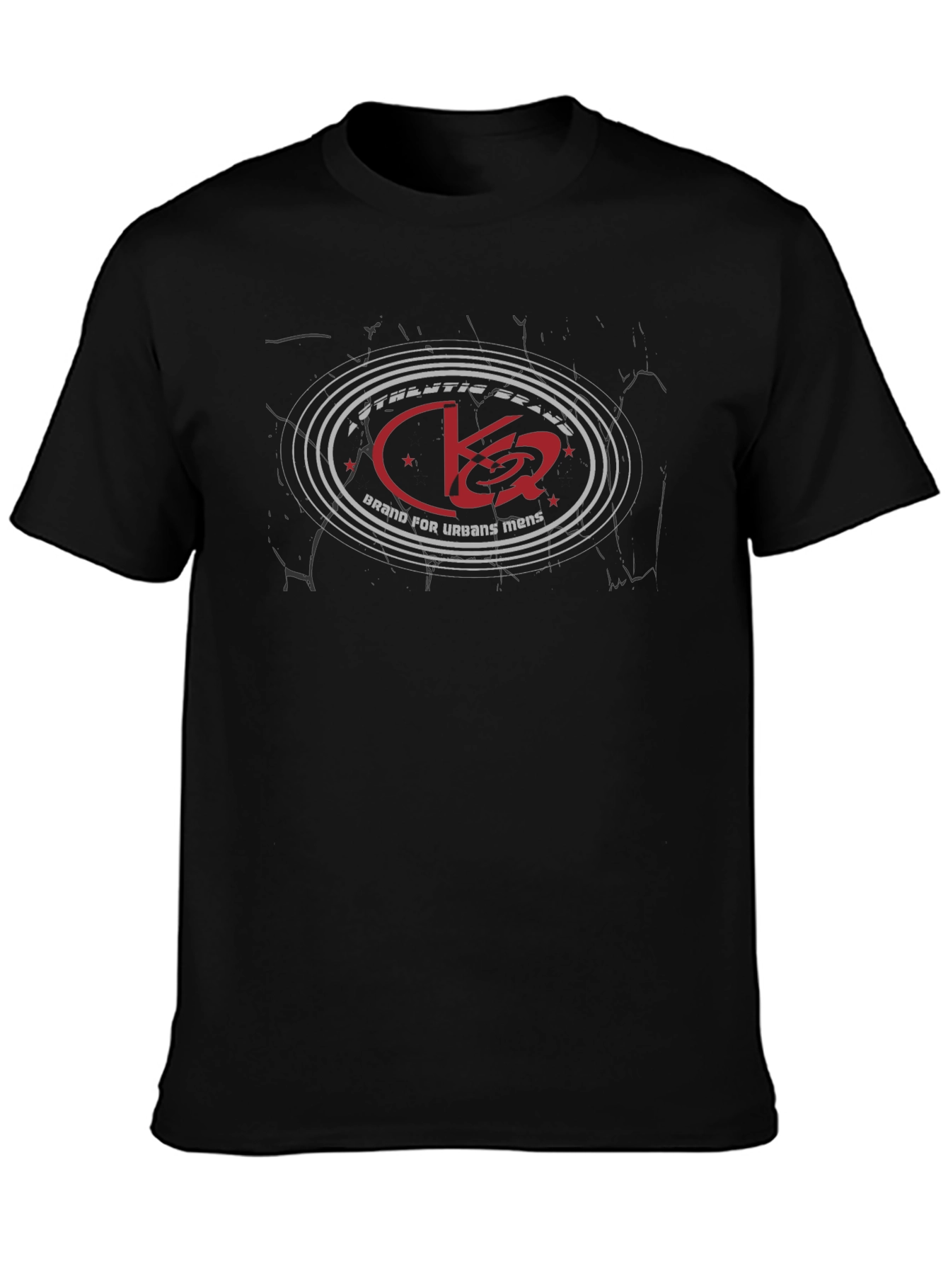 Camiseta Negra Estampada CK2 para Hombre
