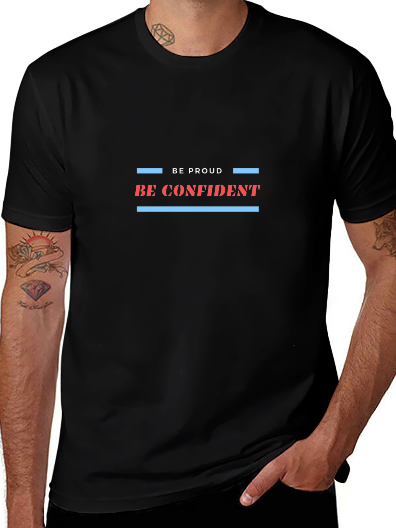 Camiseta Negra - Sé Orgulloso Sé Confidente
