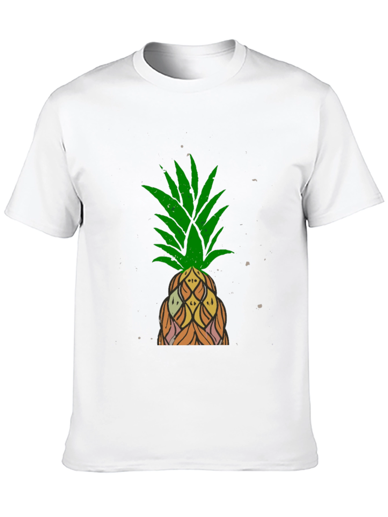 Camiseta Negra con Diseño de Piña Tropical