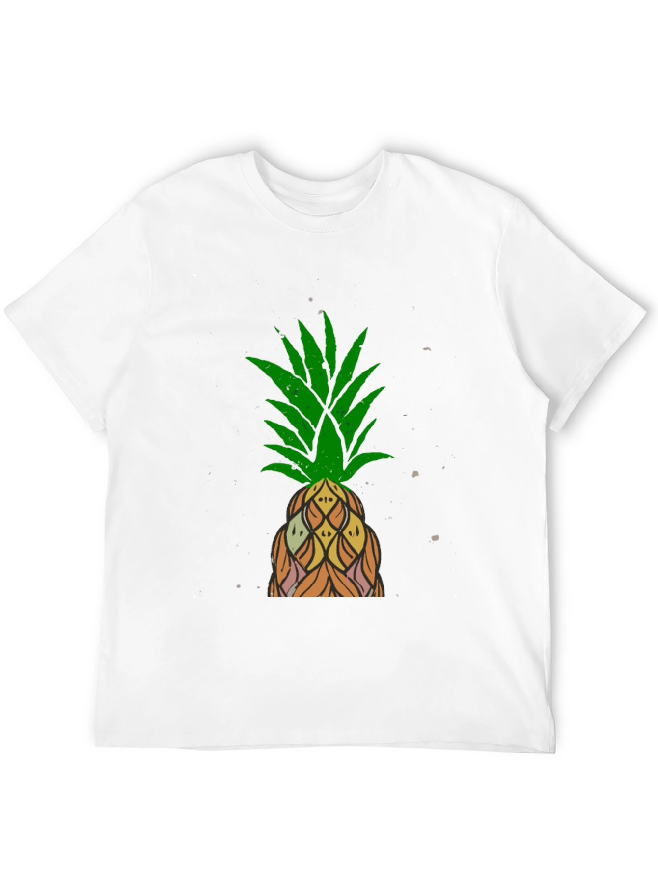 Camiseta Negra con Diseño de Piña Tropical