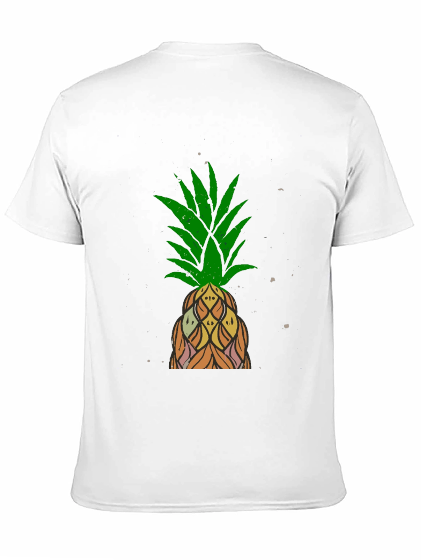 Camiseta Negra con Diseño de Piña Tropical