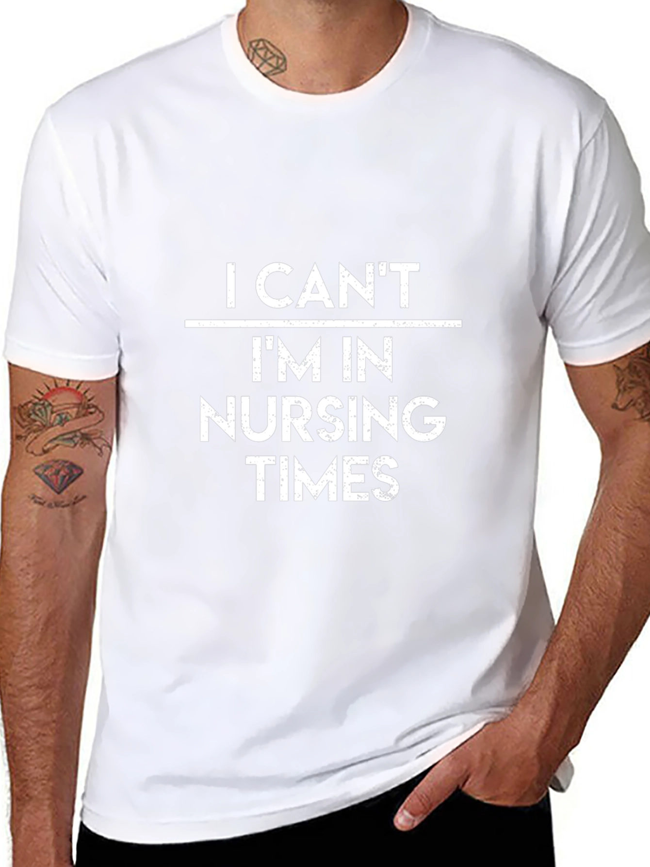Camiseta Negra I Cant Im in Nursing Times