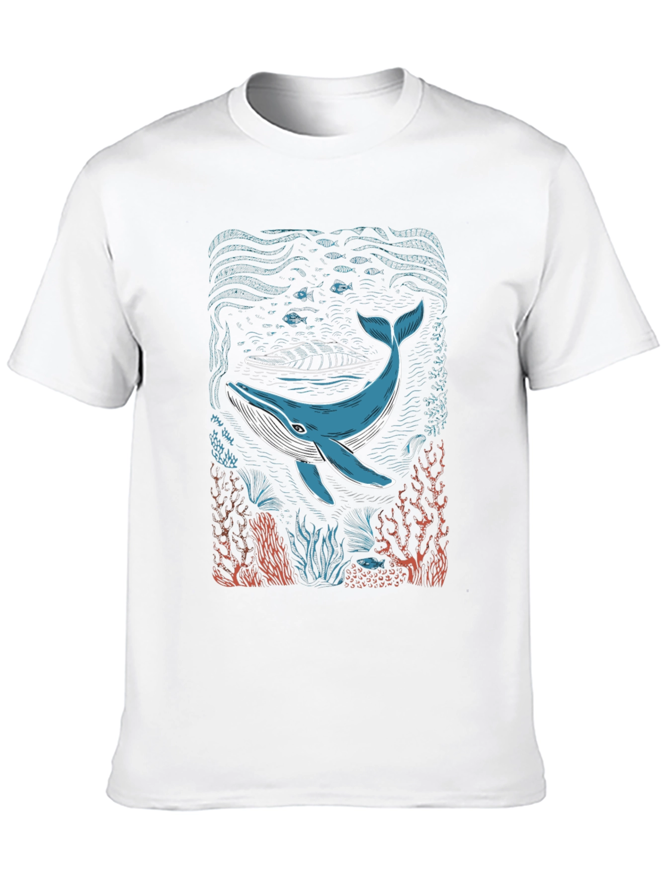 Camiseta Negra con Diseño de Ballena Marina