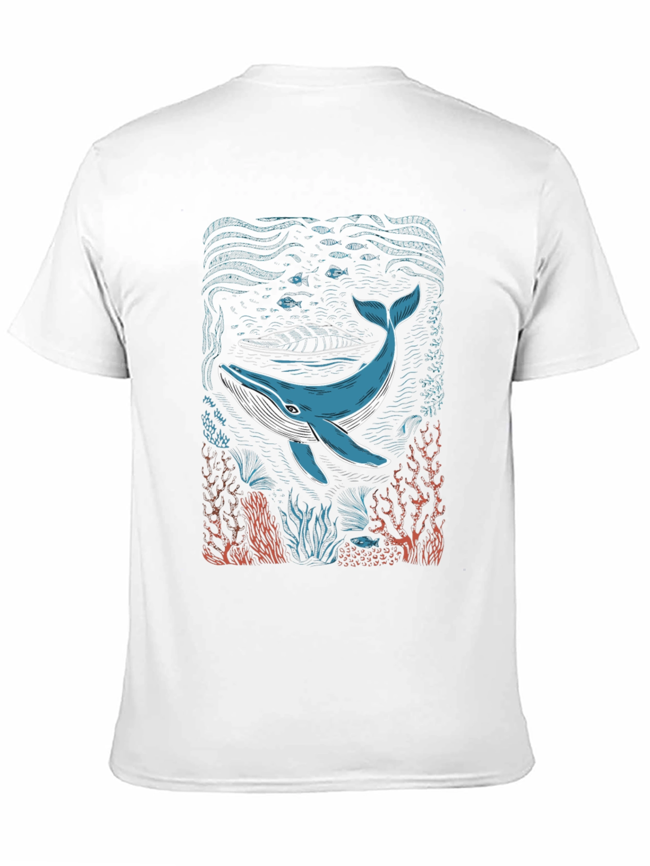 Camiseta Negra con Diseño de Ballena Marina