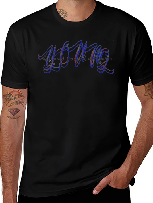 Camiseta Negra con Diseño Young Multicolor