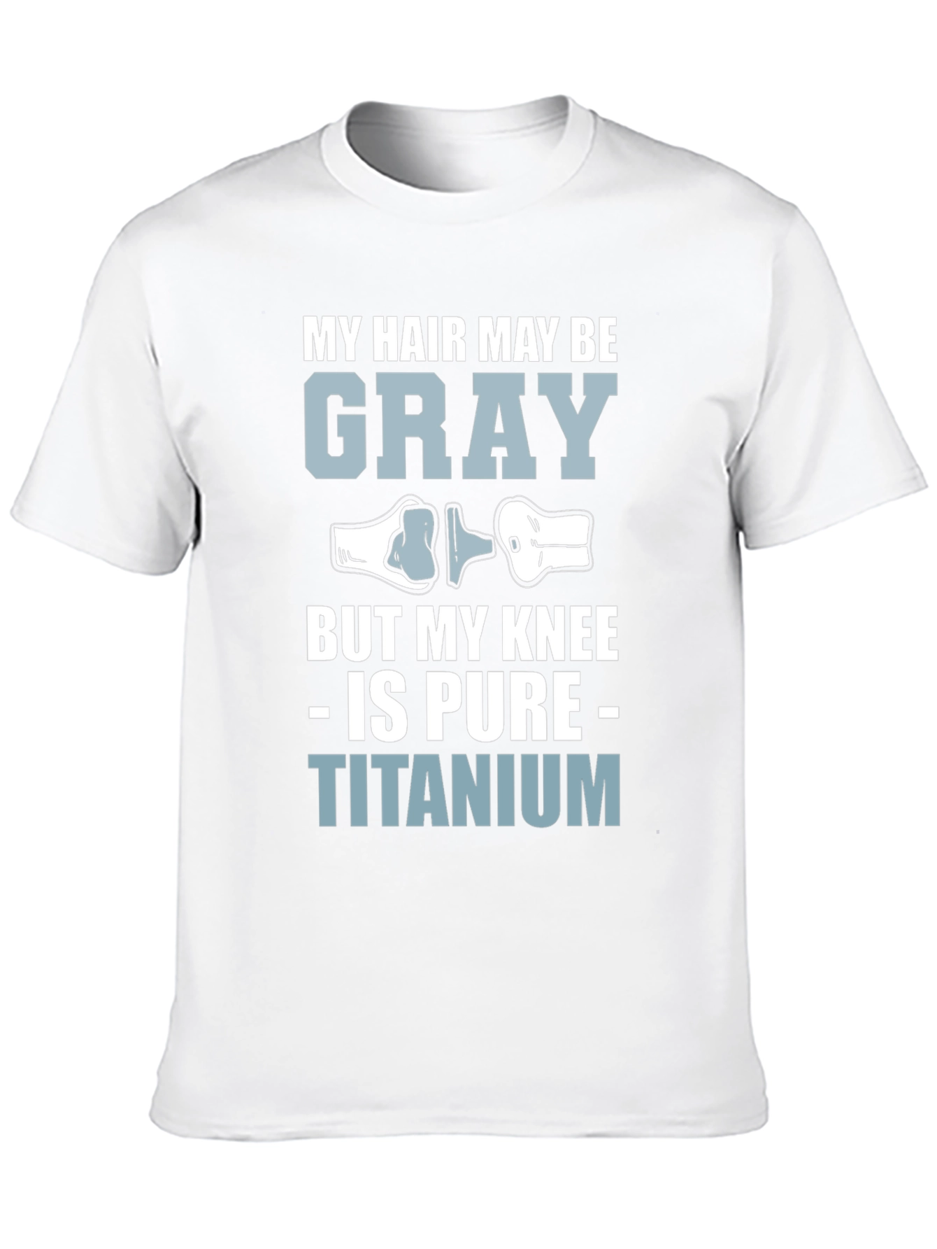 Camiseta Pelo Gris Rodilla de Titanio