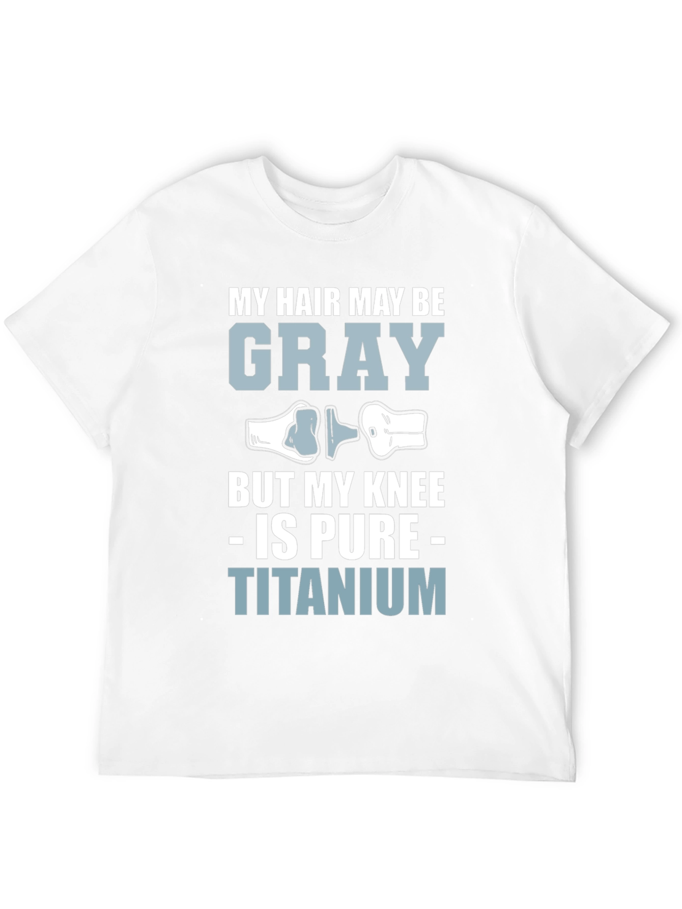 Camiseta Pelo Gris Rodilla de Titanio