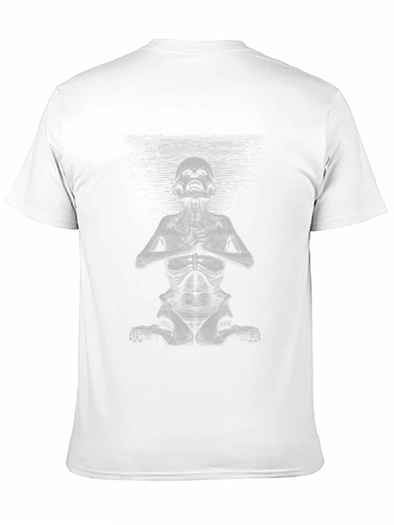Camiseta Negra con Gráfico de Criatura Meditando