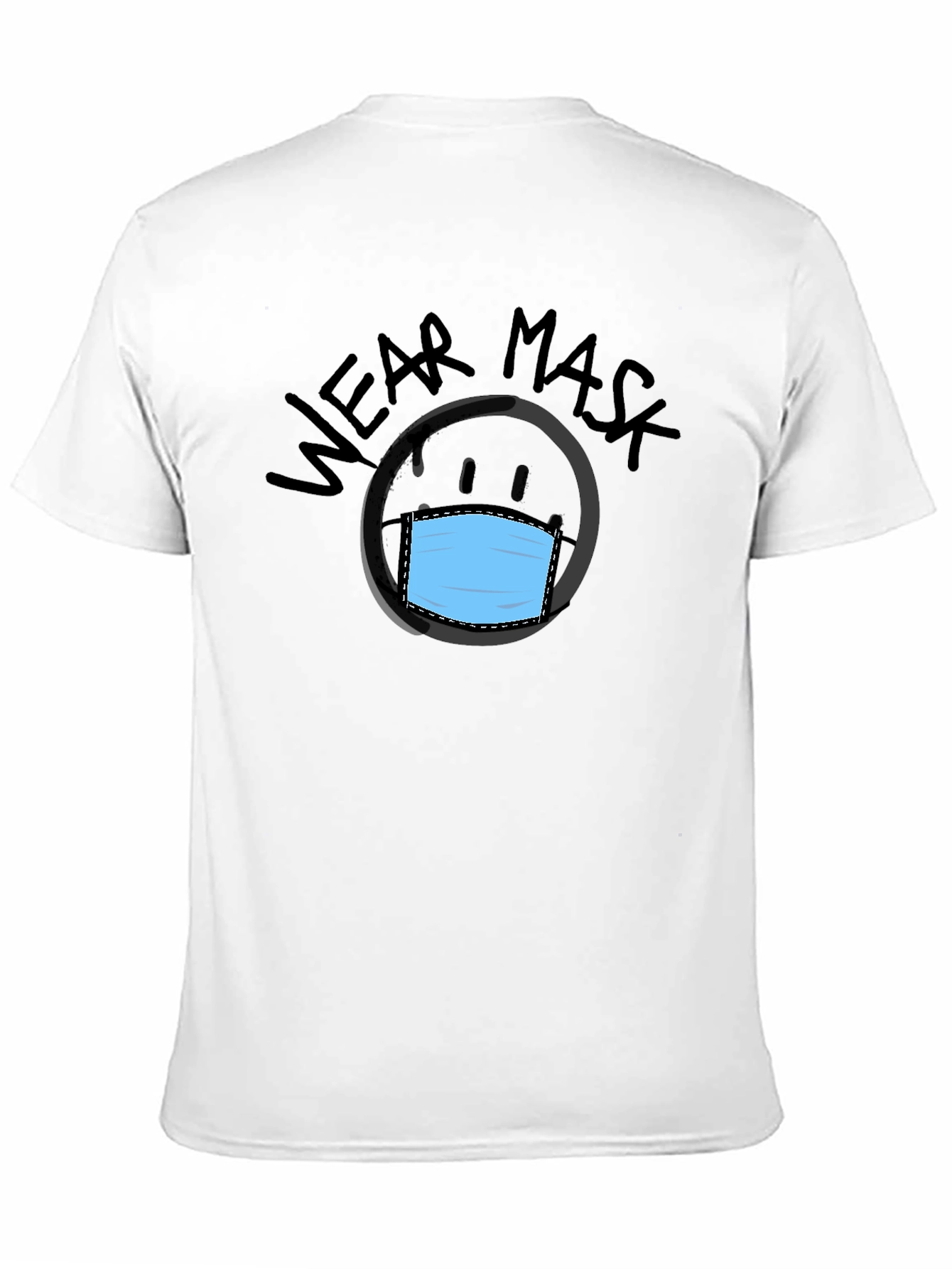Camiseta Negra con Diseño Wear Mask