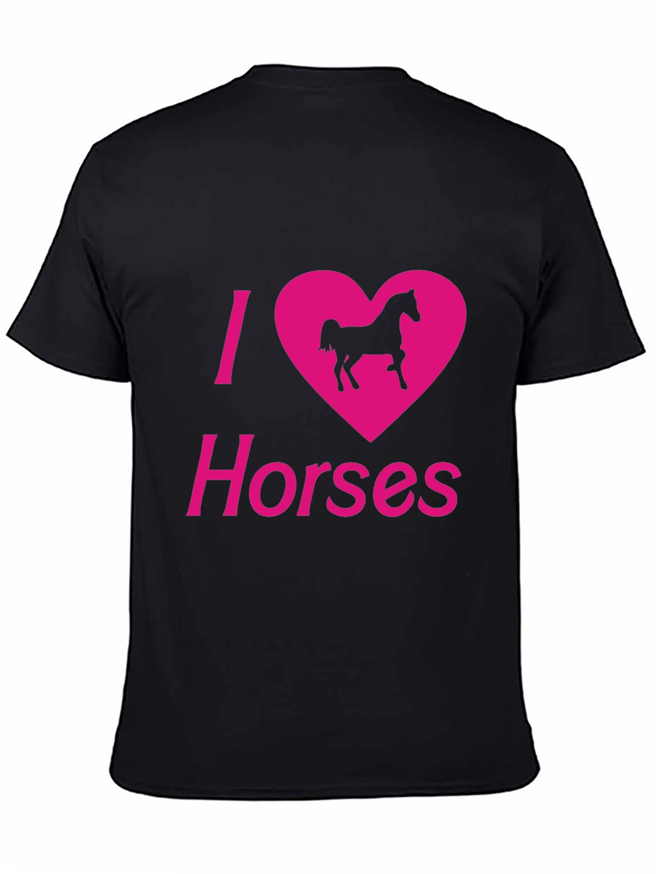 Camiseta Negra Amo los caballos