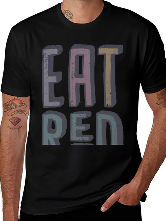 Camiseta Negra Estampada EAT REN