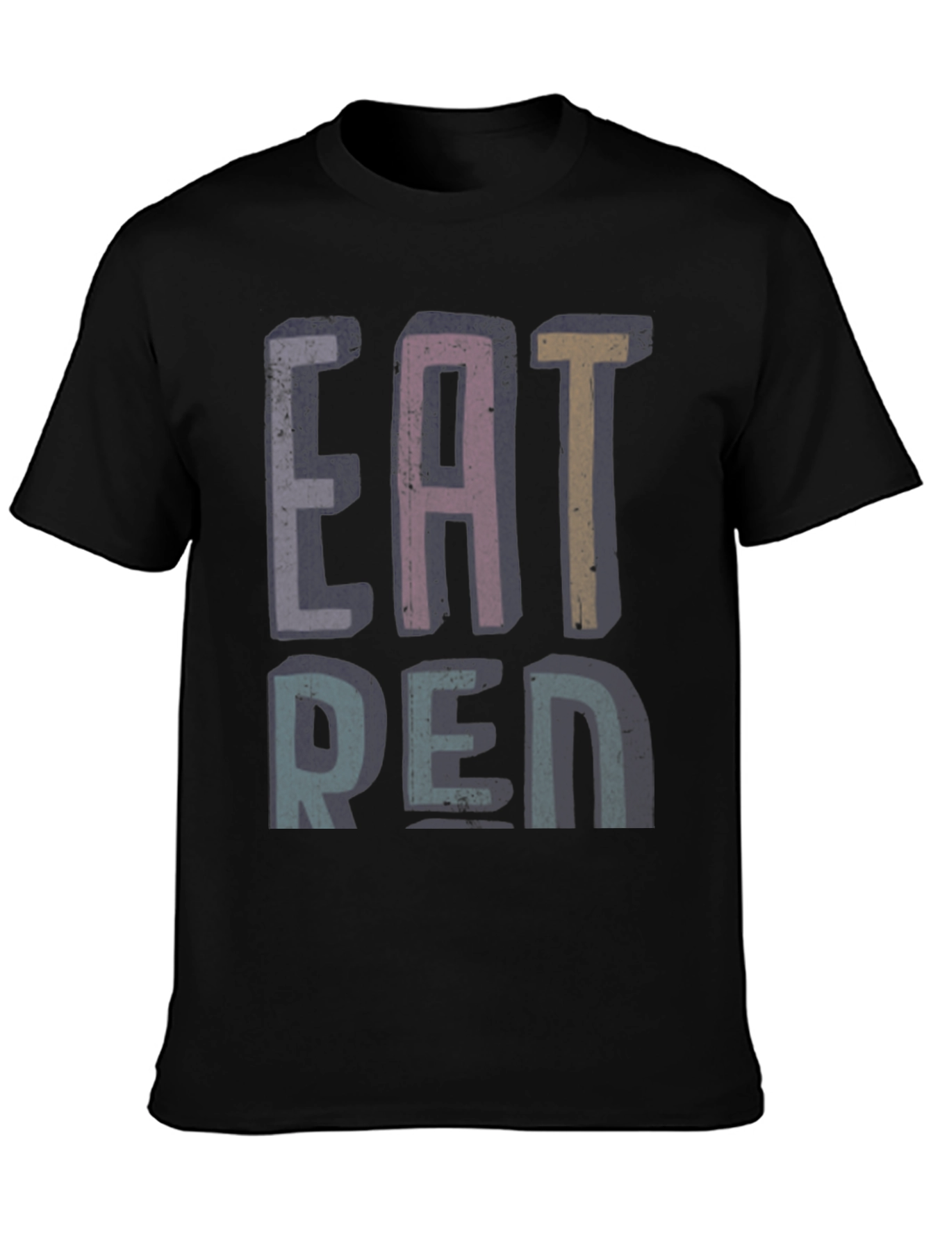 Camiseta Negra Estampada EAT REN