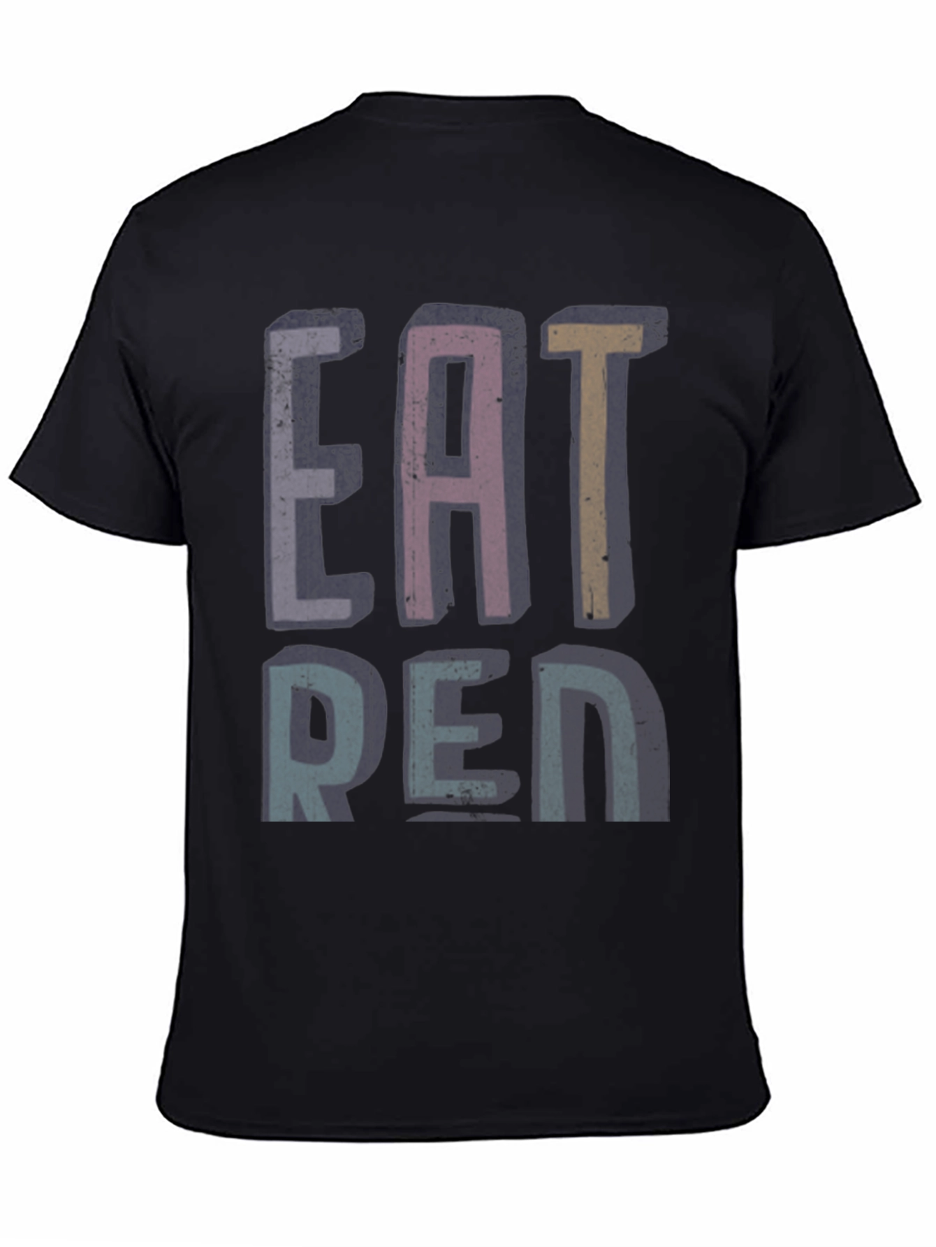 Camiseta Negra Estampada EAT REN