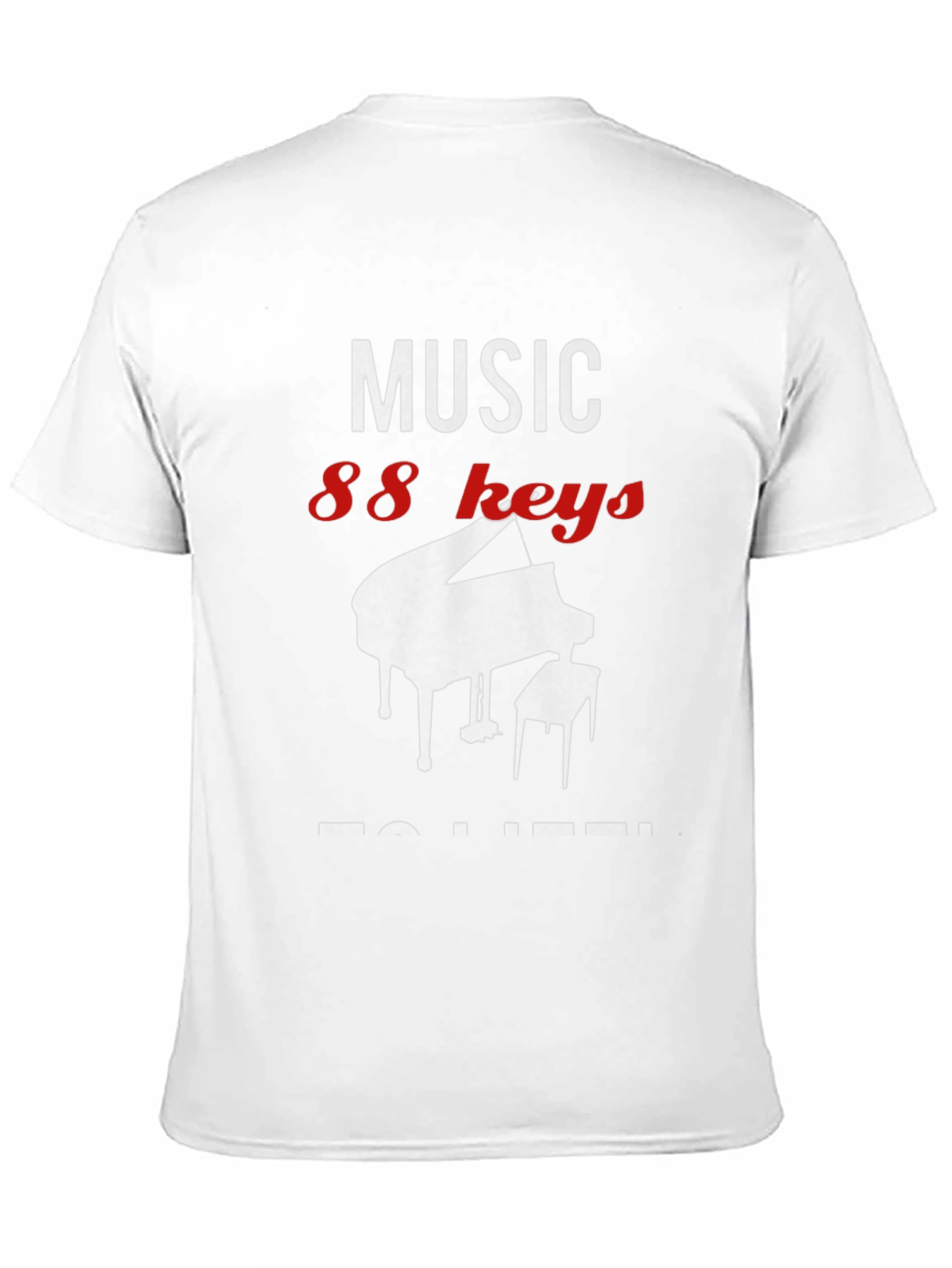 Camiseta Negra Music 88 Keys