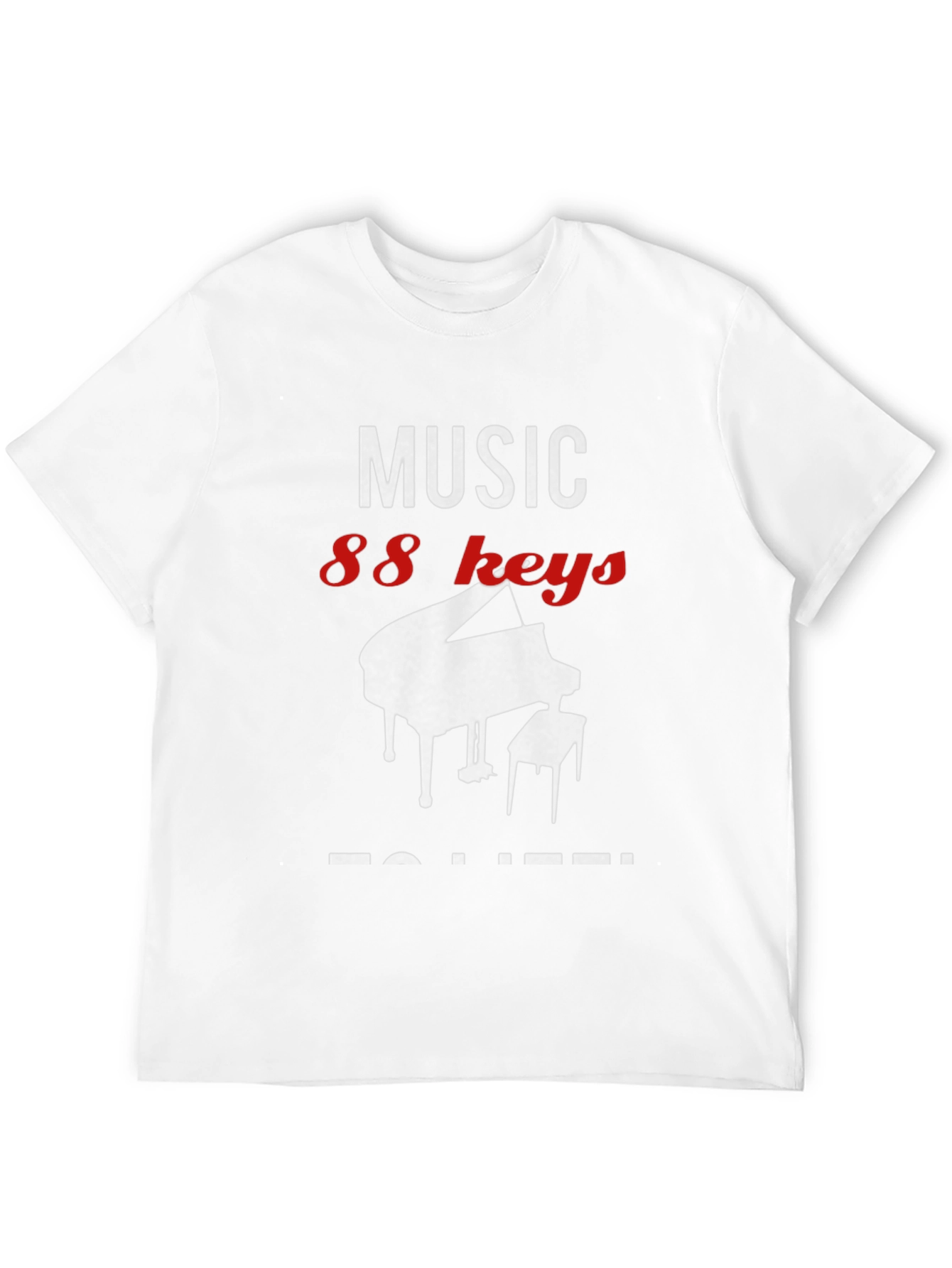 Camiseta Negra Music 88 Keys