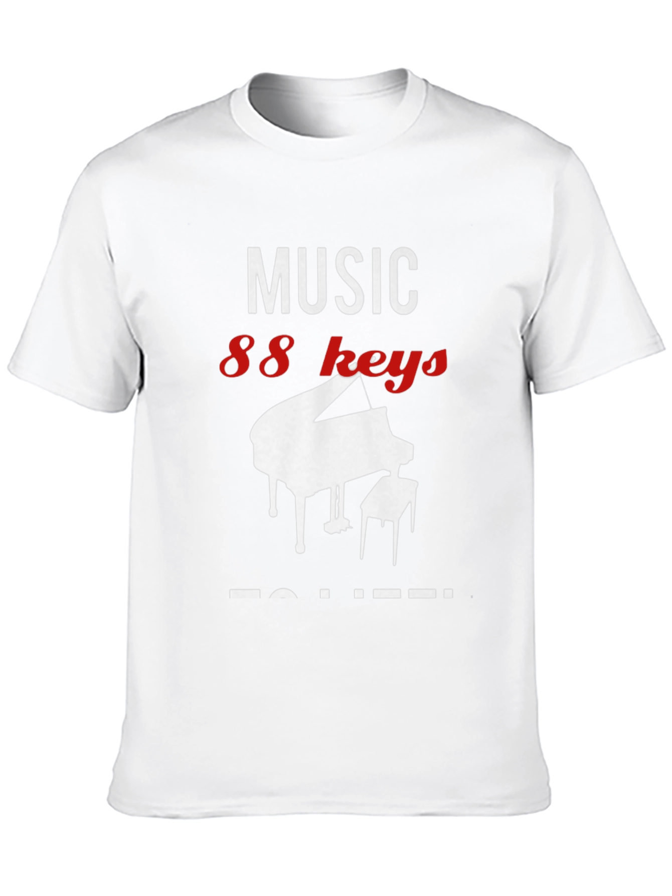 Camiseta Negra Music 88 Keys