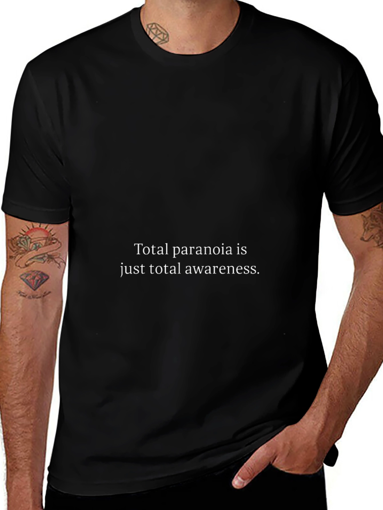 Camiseta Negra: Paranoia Total Conciencia Total