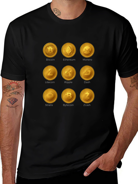 Camiseta Criptomonedas Bitcoin Ethereum