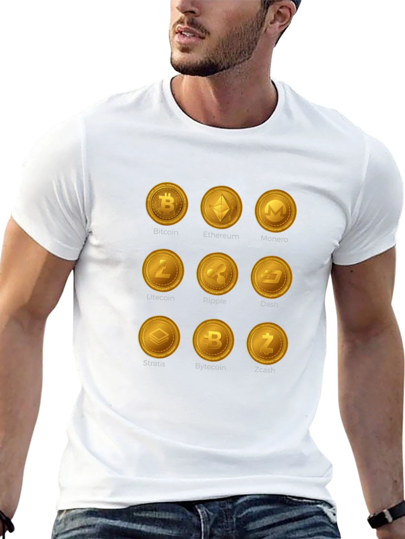 Camiseta Criptomonedas Bitcoin Ethereum