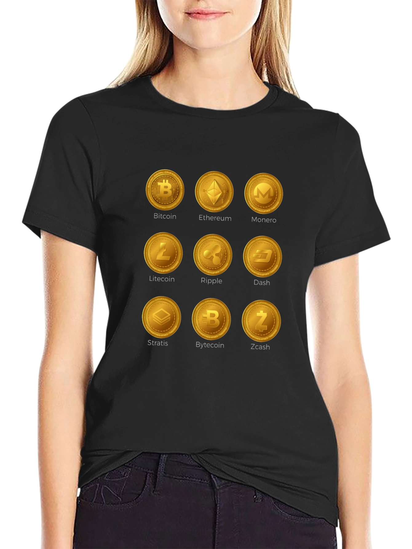 Camiseta Criptomonedas Bitcoin Ethereum