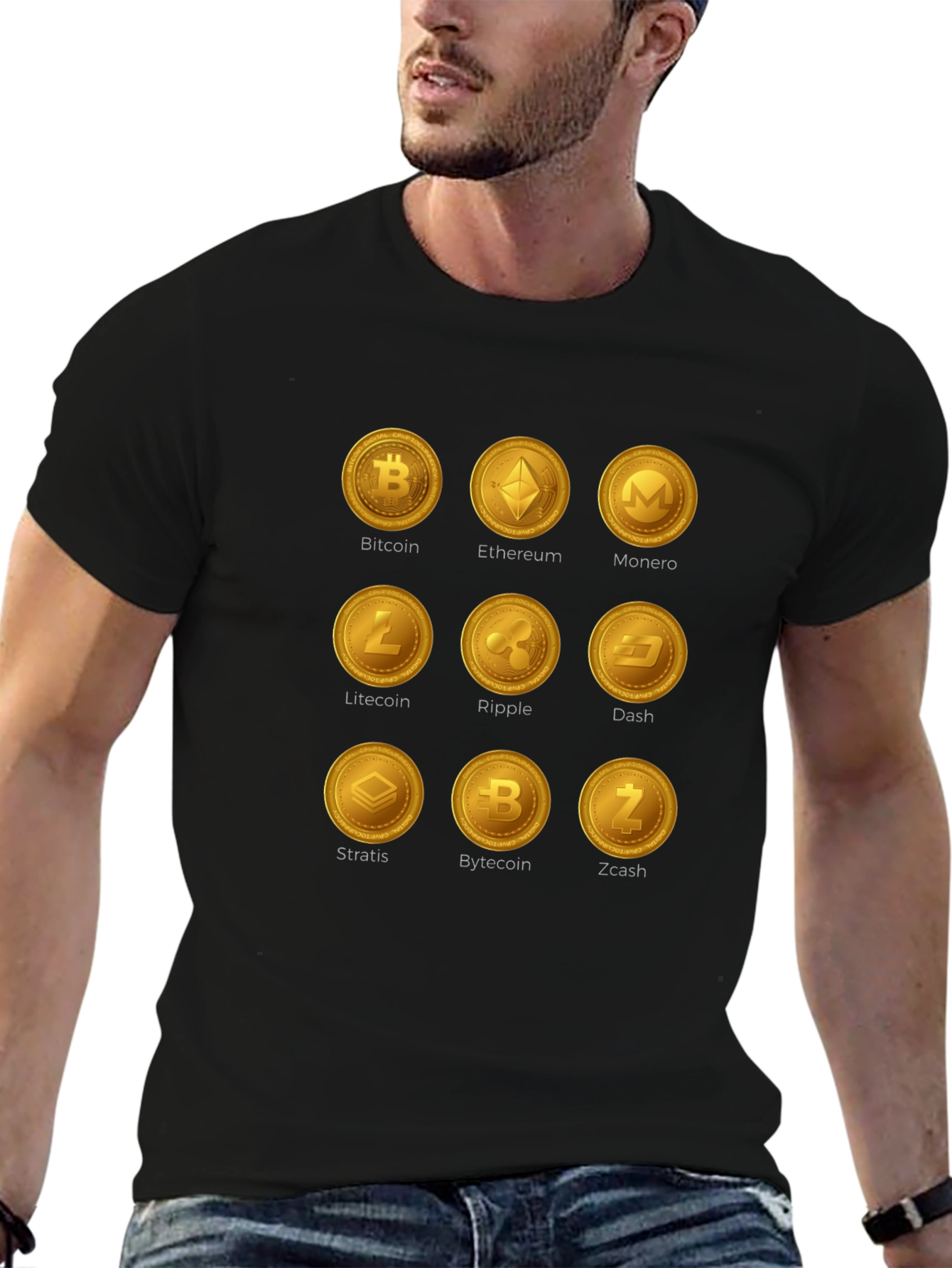 Camiseta Criptomonedas Bitcoin Ethereum