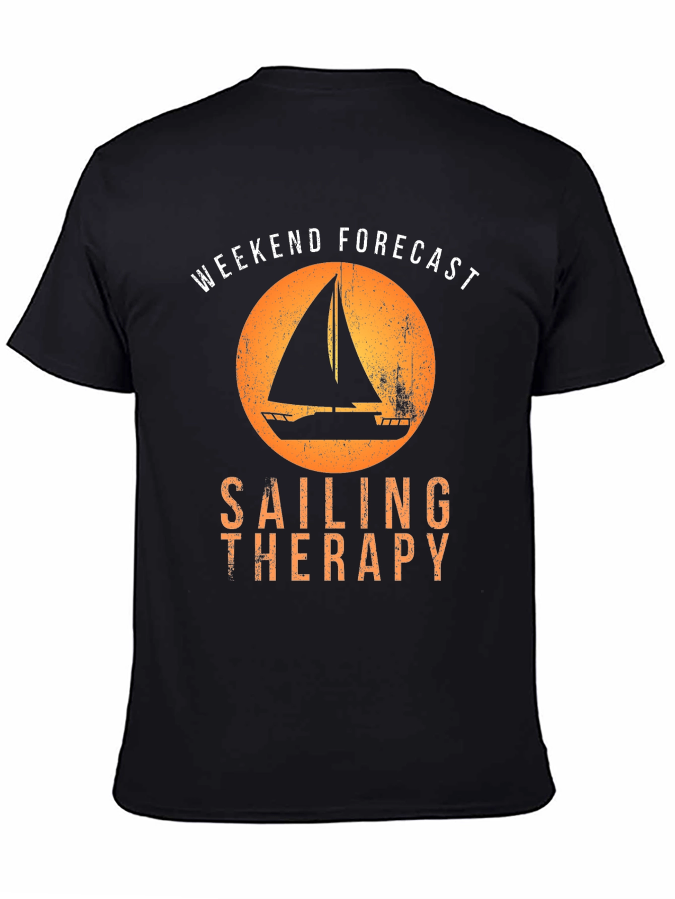 Camiseta Negra Fin de Semana Navegación