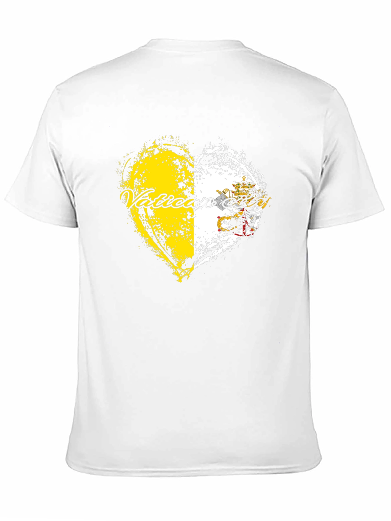 Camiseta Negra con Corazón Vaticano