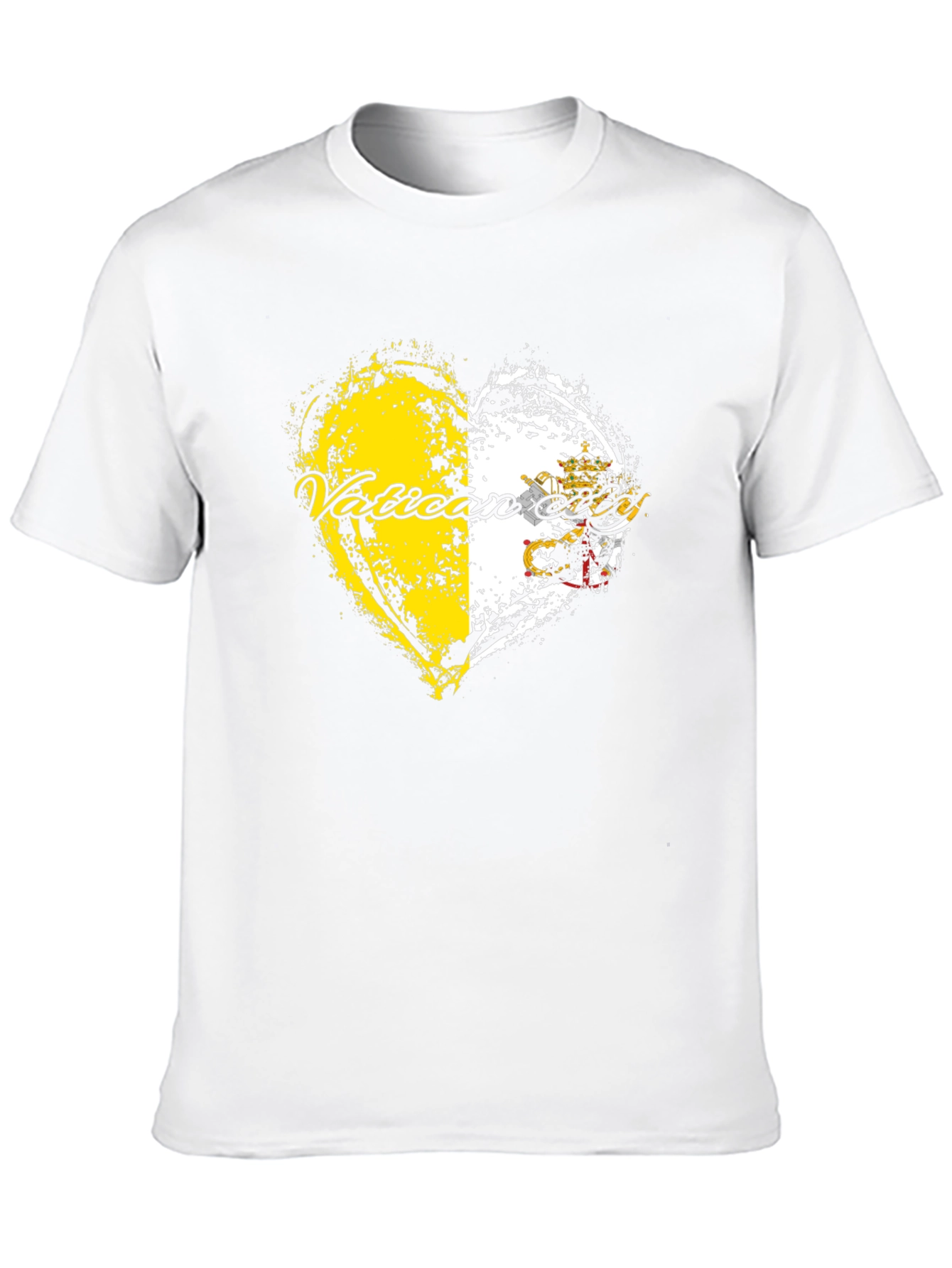 Camiseta Negra con Corazón Vaticano