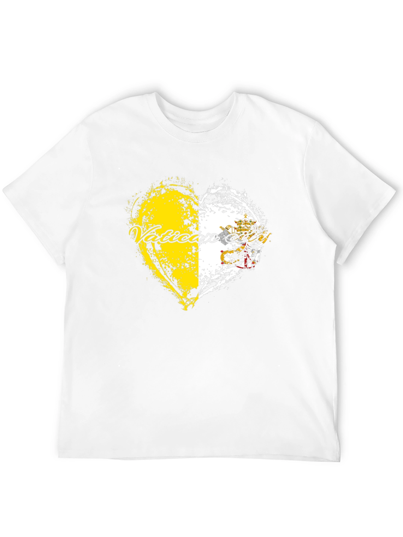 Camiseta Negra con Corazón Vaticano
