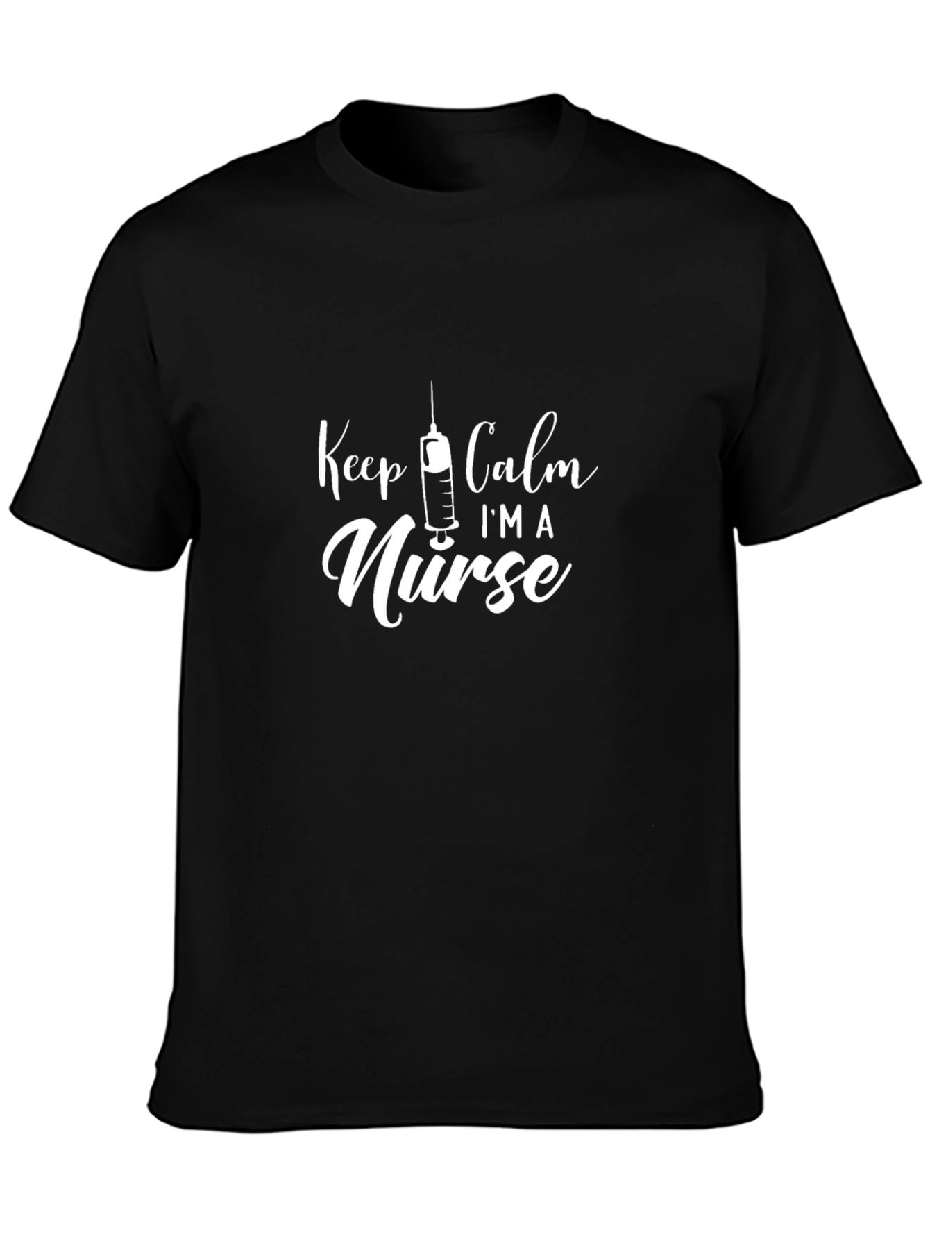 Camiseta Negra Keep Calm Im a Nurse