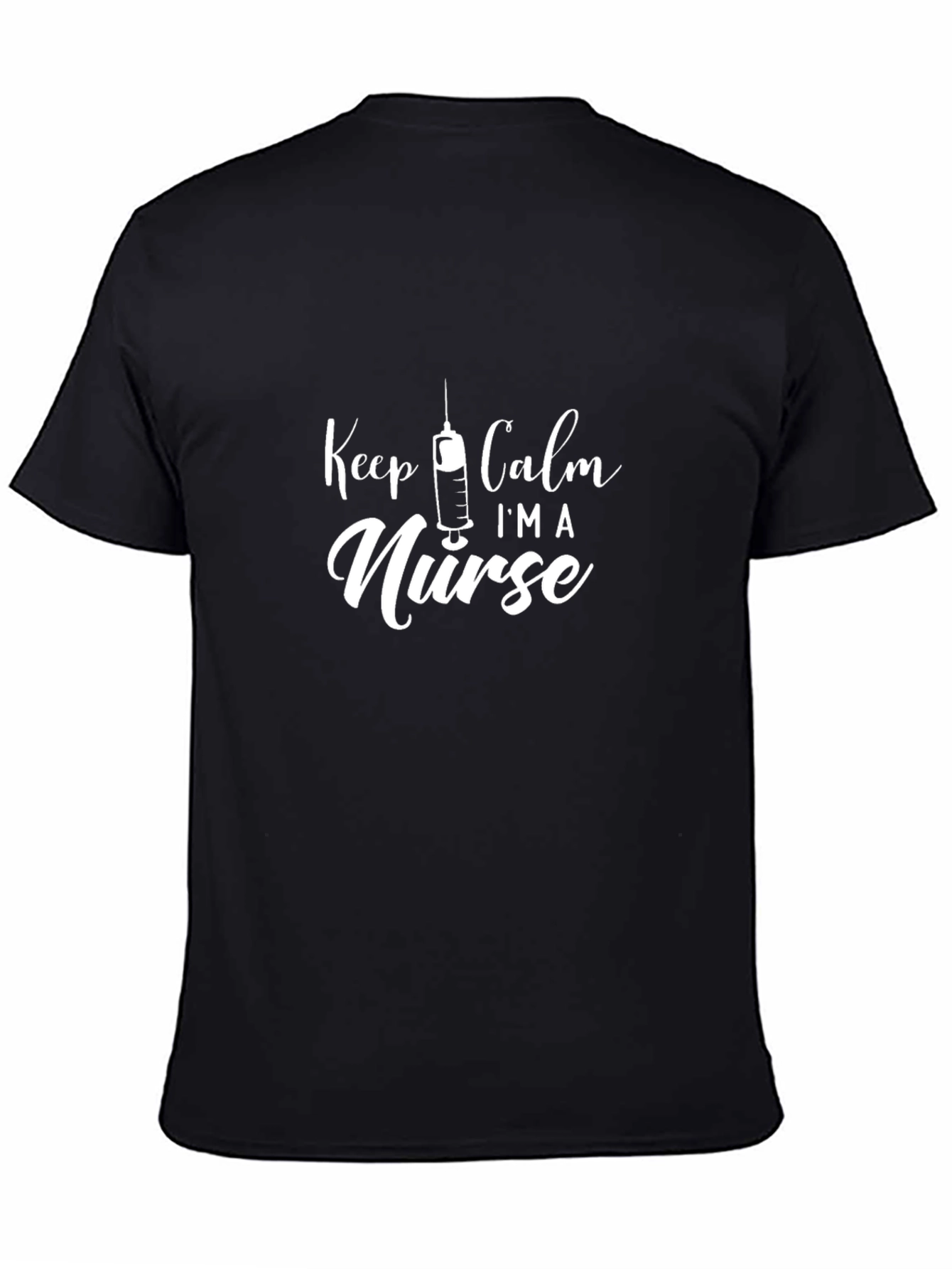 Camiseta Negra Keep Calm Im a Nurse