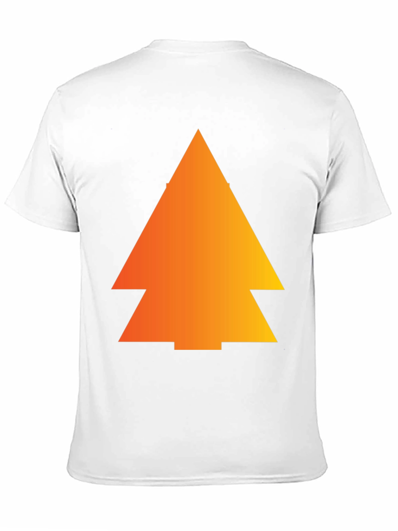 Camiseta Negra con Diseño de Árbol Naranja