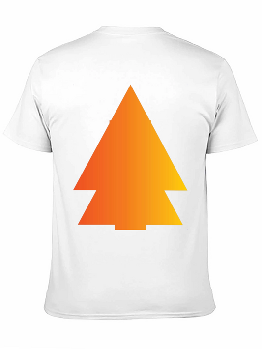 Camiseta Negra con Diseño de Árbol Naranja