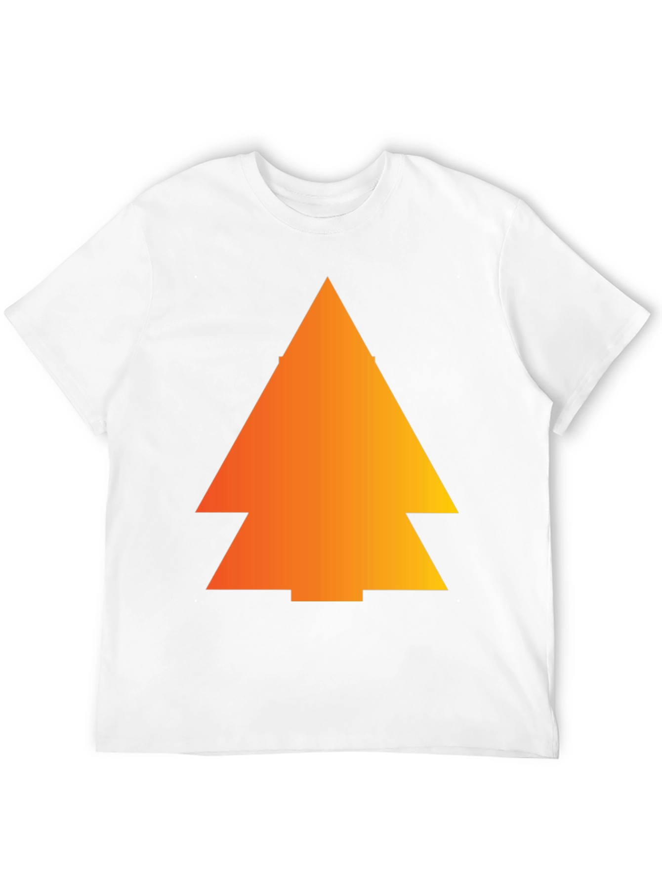 Camiseta Negra con Diseño de Árbol Naranja