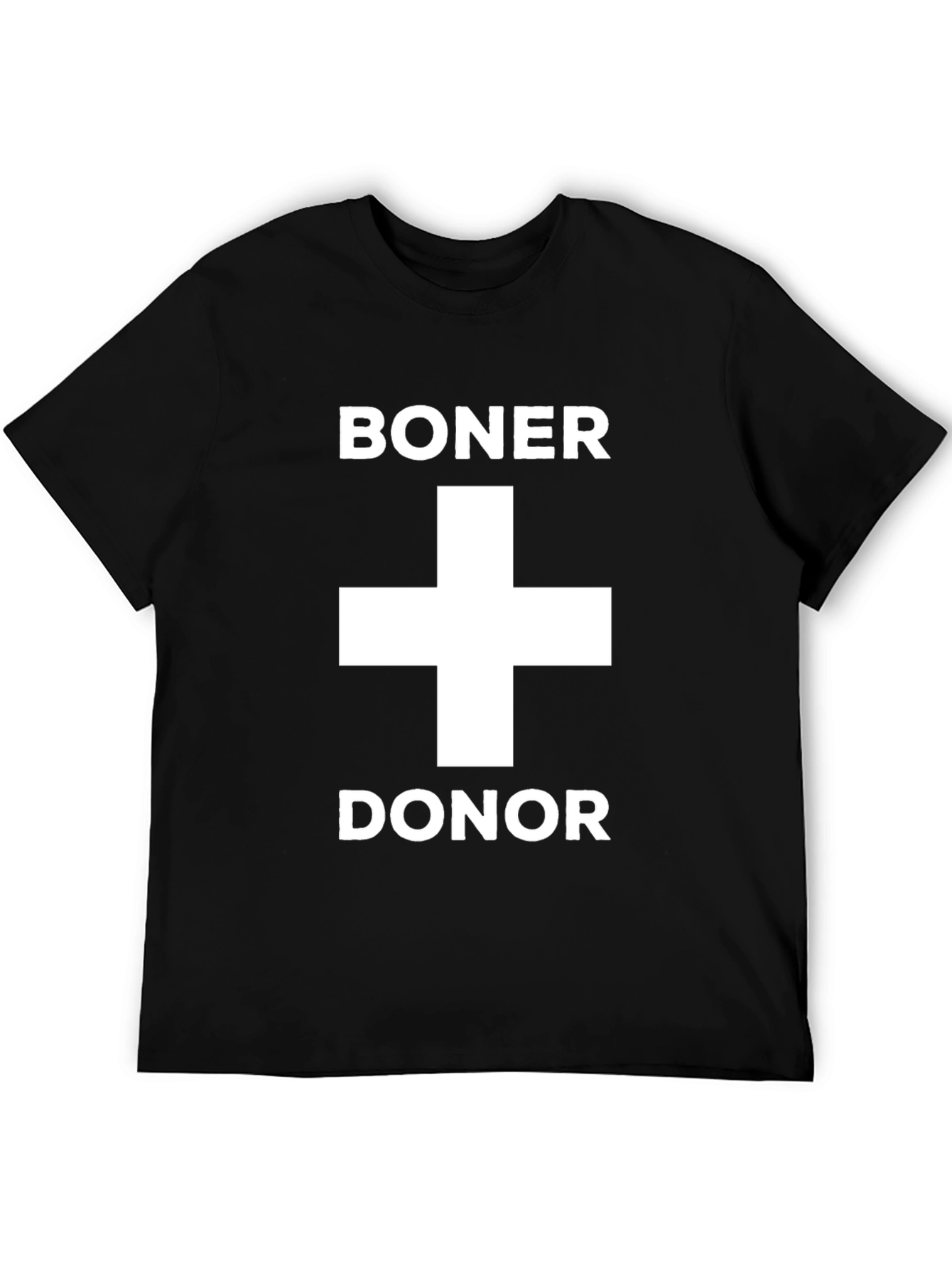 Camiseta Negra Boner Donor con Diseño Humorístico