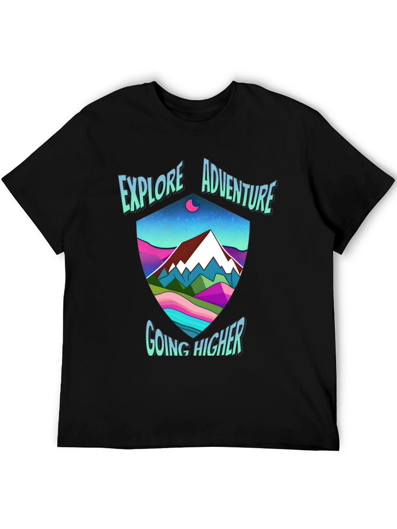 Camiseta Negra de Aventura y Montaña