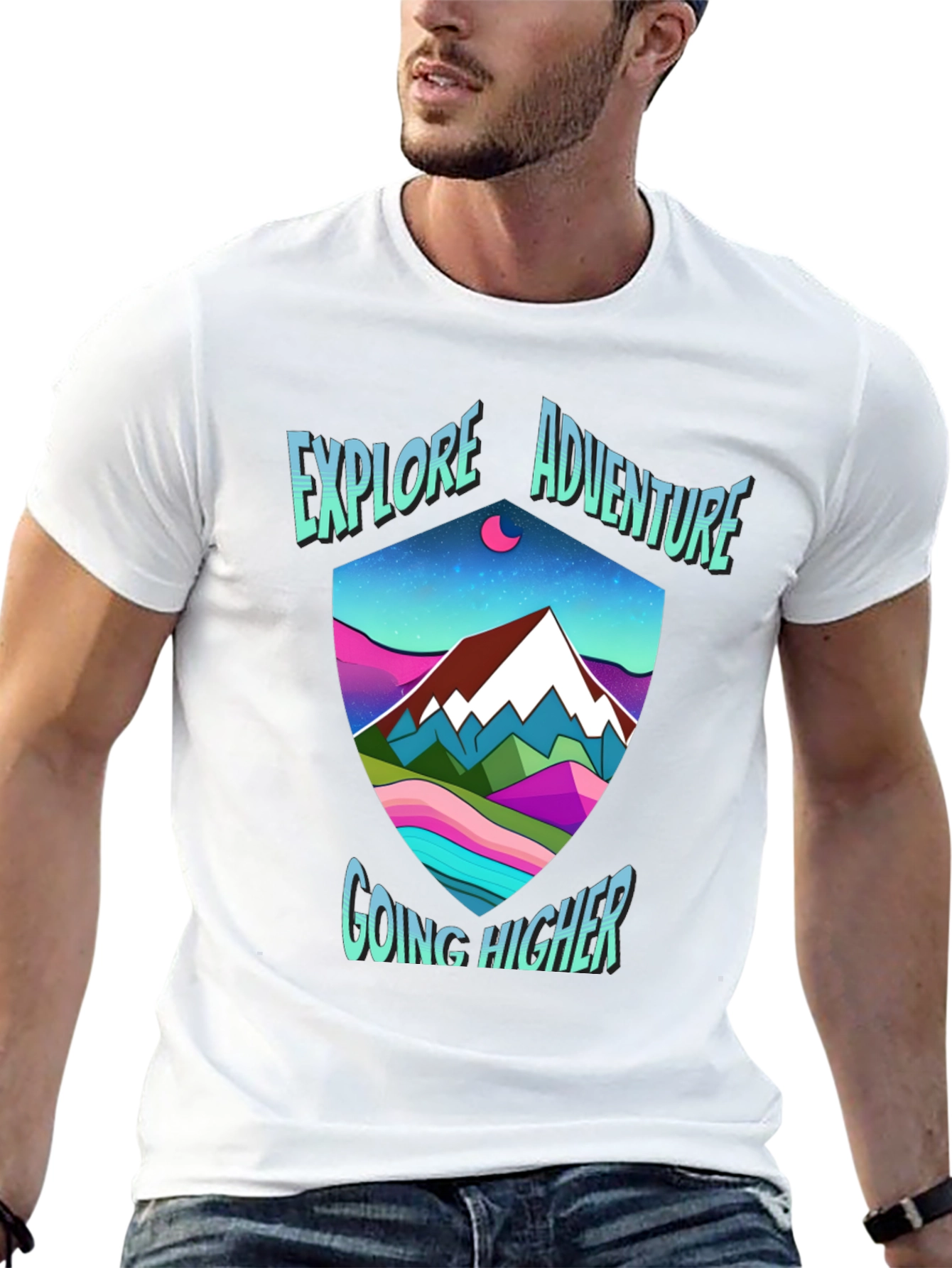 Camiseta Negra de Aventura y Montaña