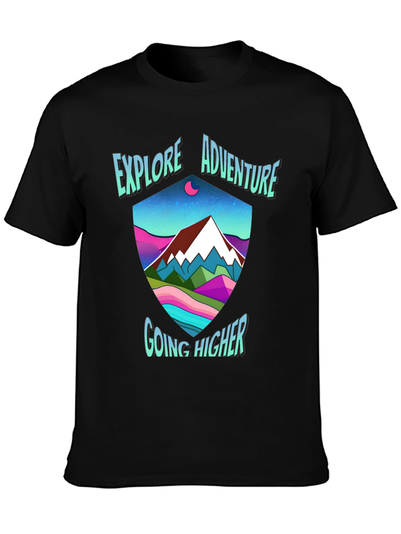 Camiseta Negra de Aventura y Montaña