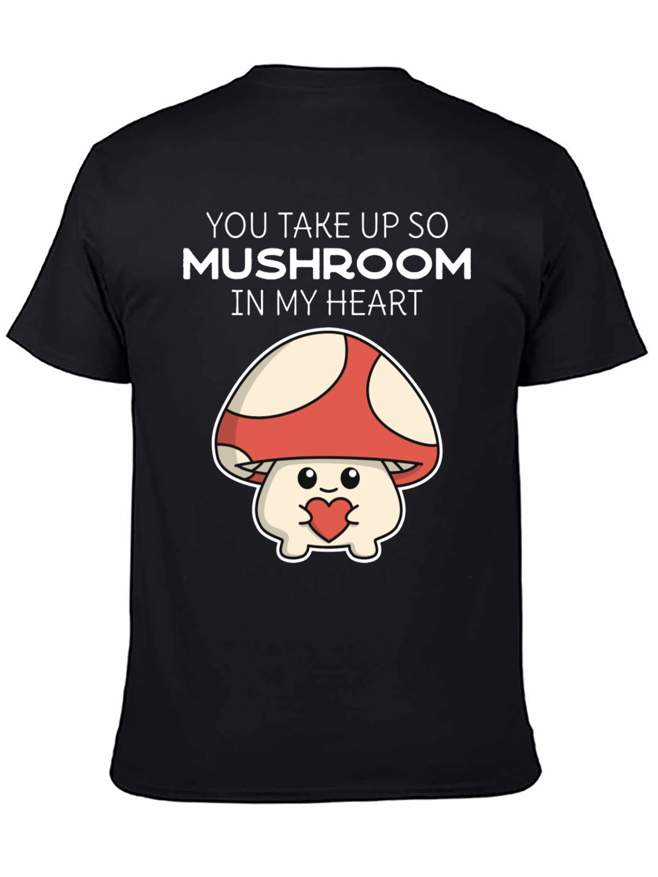 Camiseta Negra Mushroom Heart