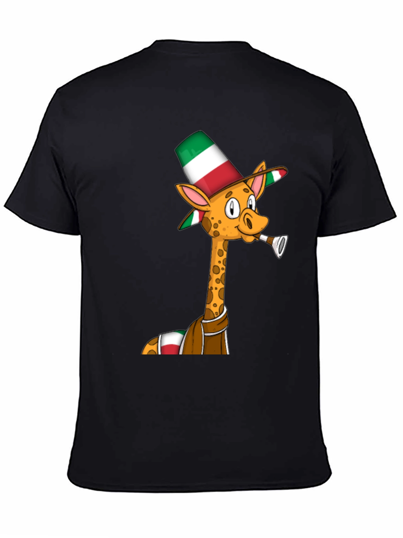 Camiseta Negra con Jirafa Italiana