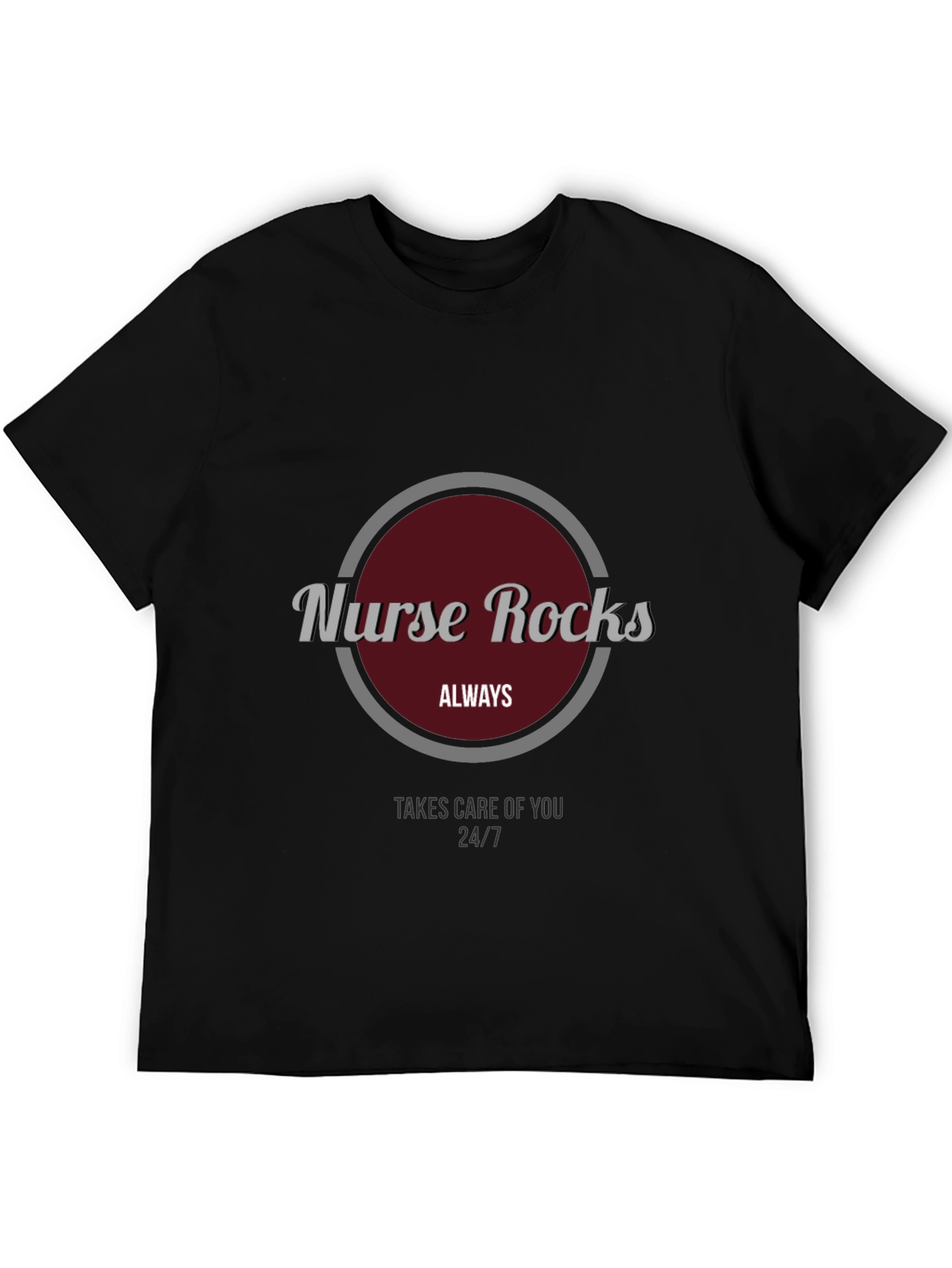 Camiseta Negra Nurse Rocks para Enfermeros