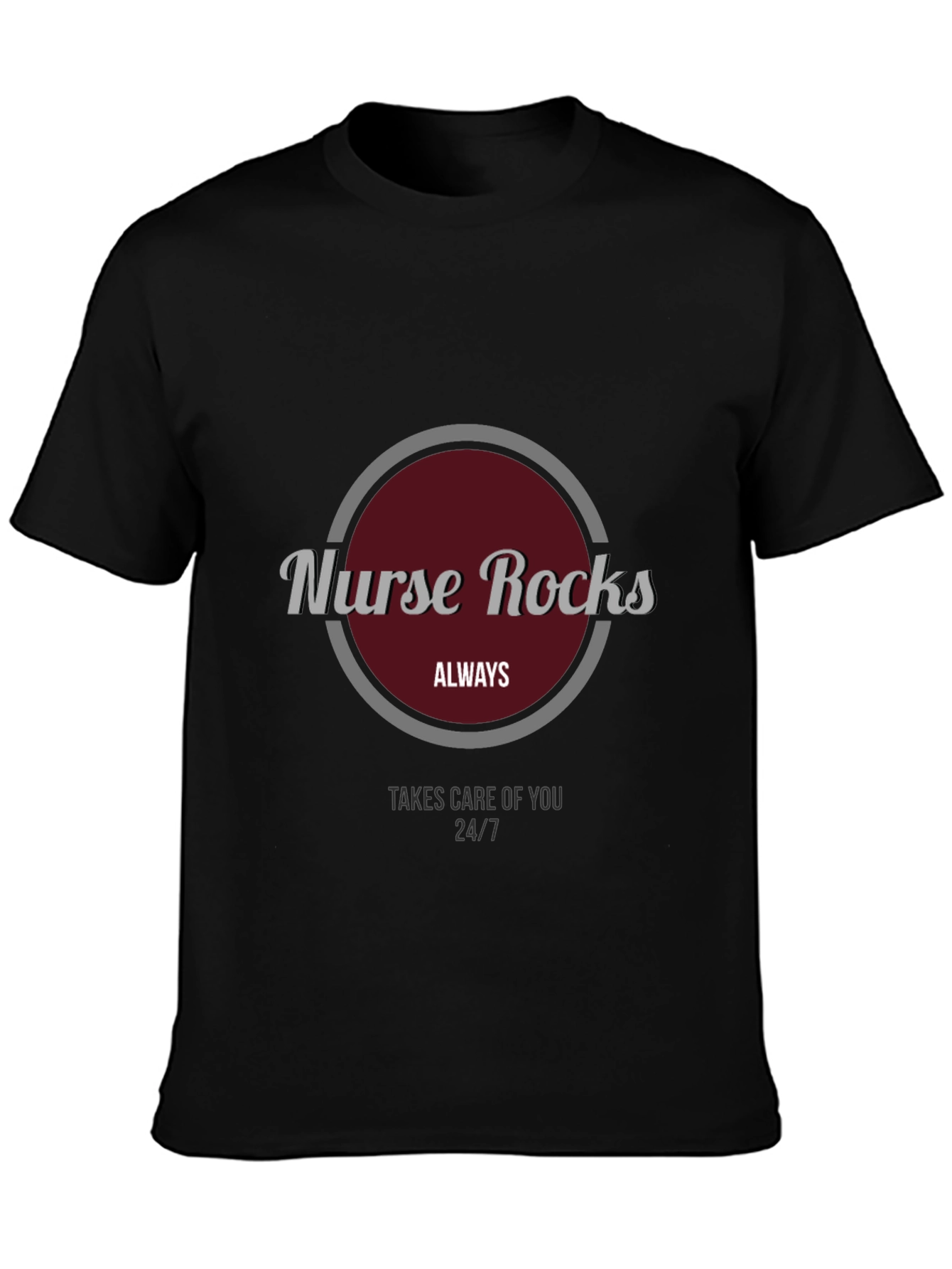 Camiseta Negra Nurse Rocks para Enfermeros